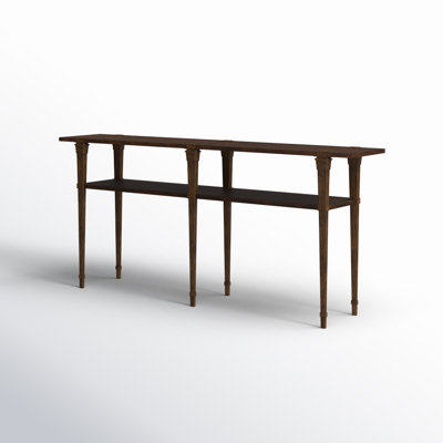 80'' Solid Wood Top Console Table