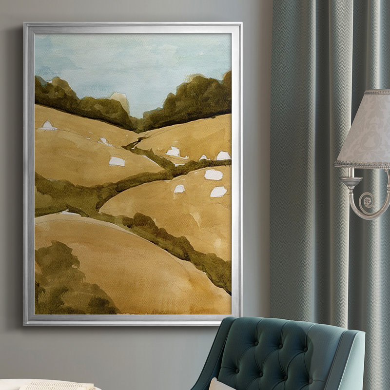 Scattered Sheep I, reproduction encadrée de qualité supérieure - prête à être accrochée, H 42,5 po x l 30,5 po x P 1,25 po
