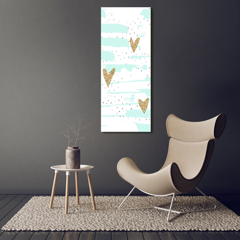 Hearts And Spots - Wrapped Canvas Print