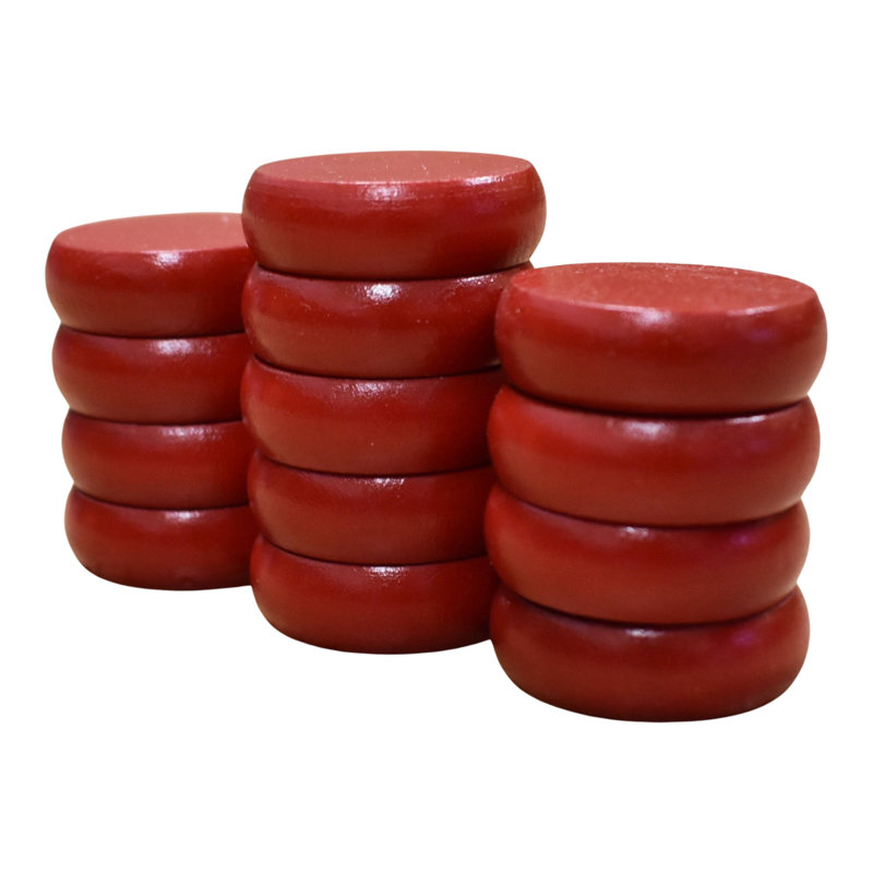 26 disques Crokinole (grands disques - 1 1/4 pouce de diamètre (3,2 cm)), Rouge / vert