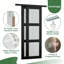 Portes coulissantes noires pour garde-manger et garde-robe de 80 po à 3 verres Lite avec ensemble de quincaillerie (aucun assemblage requis)-125179051