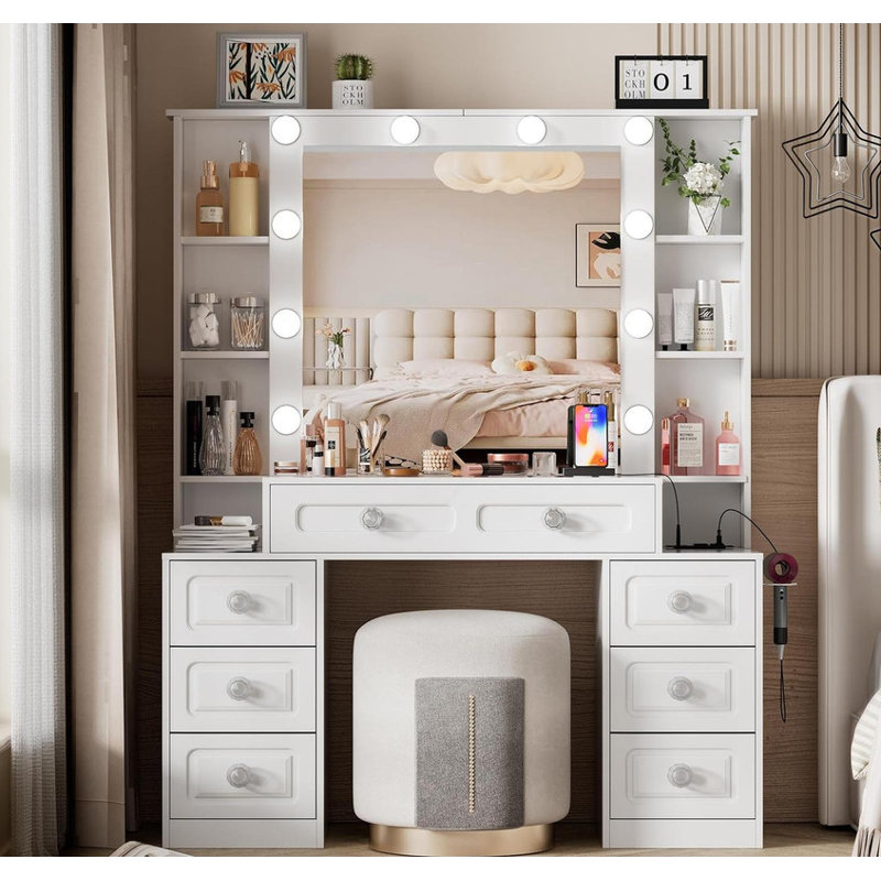 Commode de meuble-lavabo avec miroir lumineux
