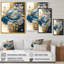 «Blue and Gold Mixed Floral Bouquet III», reproduction sur toile-23557579-23557577