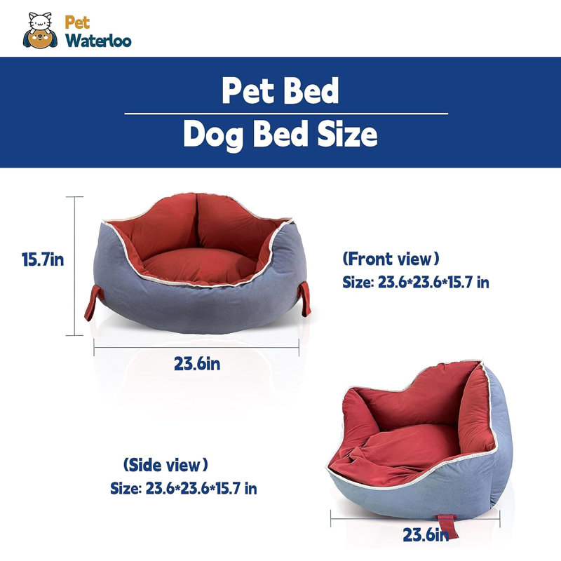 Dog Bed Sofa Dog Beds For Small Or Medium-sized Dogs And Cat Anti-anxiety Dog Basket Washable Dog Sofa Bed Pet High Side Walls For Increased Security
