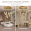 Lustre en cristal avec longueur réglable-1033648623