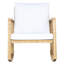 Chaise berçante d'extérieur en osier / rotin avec coussins Cummington-47416382