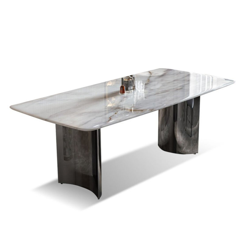 Modern Simple and high-end stone table, 29.53"H x 62.99"L x 35.43"W