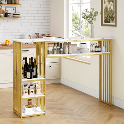 140 cm Iron Mini Bar Cabinet