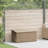 Vidaxl Garden Storage Box Beige PE Rattan, Powder-Coated Steel Medium-114454523