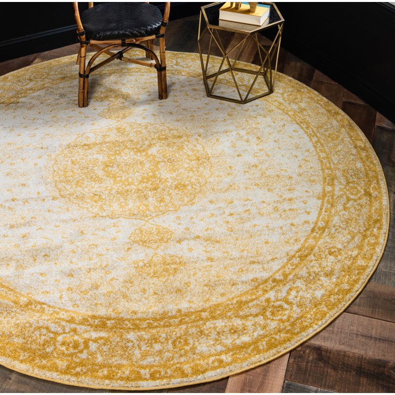 Oriental Area Rug, Round 91cm