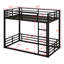 Structure de lit superposé en métal, lit superposé robuste pour enfants, adolescents, adultes, conception à bruit réduit,