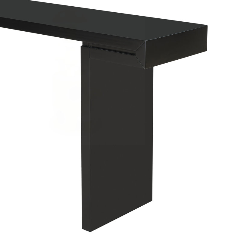 Large 60-Inch Console Table With Geometric Clean Lines Design, Stylish Entryway Table With Painted Finish And Adjustable Feet, Suitable For Living Room, Entryway, Hallway.