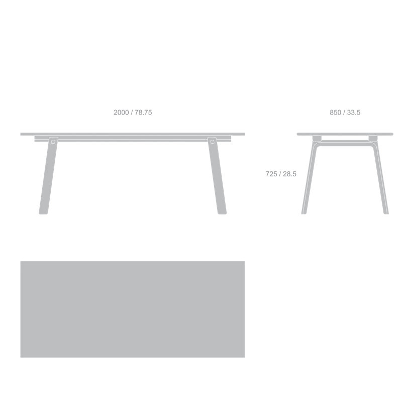 T & B Solid Oak Dining Table, Walnut Dark