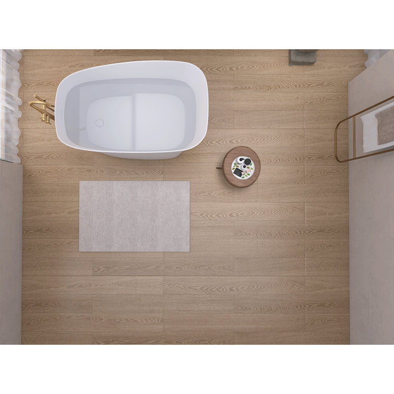 Baignoire autoportante à surface solide de 51,18 po, baignoires pour petits espaces, type assis