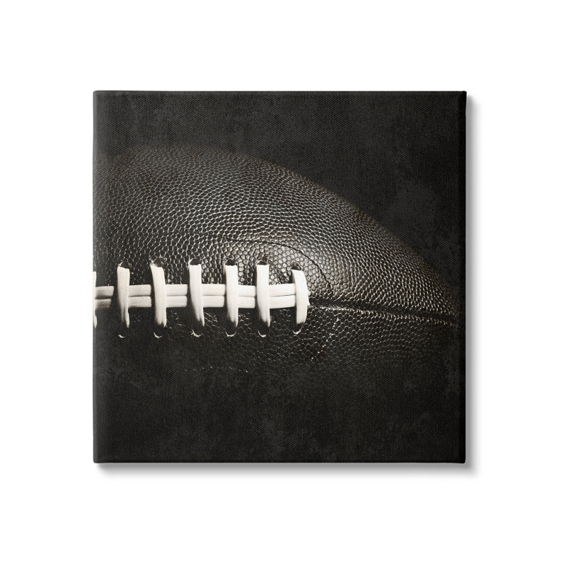 ba-900-Football encadré, photographie par Kim Allen, reproduction d'art sur toile, Giclée encadrée noir minuit