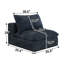 Velours côtelé bleu nuage: siège profond, double couche, coussin amovible rembourré de plumes. Pour salon, chambre à coucher, appartement de conférence. Compression modulaire et haute densité, aucun assemblage requis