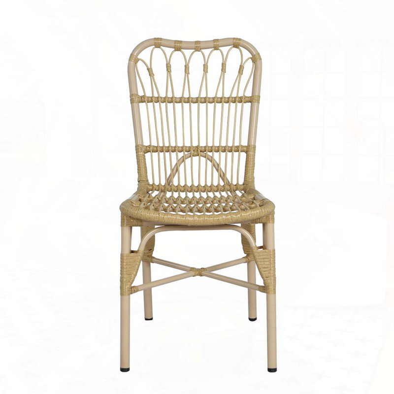 Chaises de patio d'extérieur en osier, Naturel