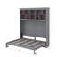 Grand lit escamotable avec tablettes et port USB