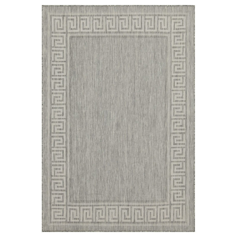 Sunshine GC_HAR2003 Silver 5 Ft. 3 In. X 7 Ft. 3 In. Indoor/Outdoor Area Rug, Rectangle 5'3" x 7'3"