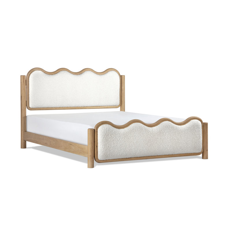Lit plateforme tapissier Shirleen, Grand