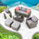 Wicker 7 - Person Patio Conversation Sets with Cushions