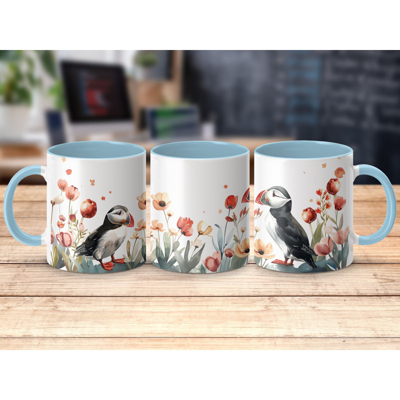 Ceramic Coffee Mug, Light Blue