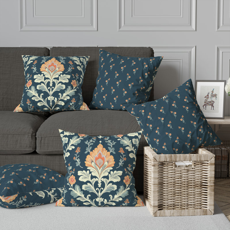 Gulrang Intérieur/Extérieur 18x18, Square 18", Bleu / Beige