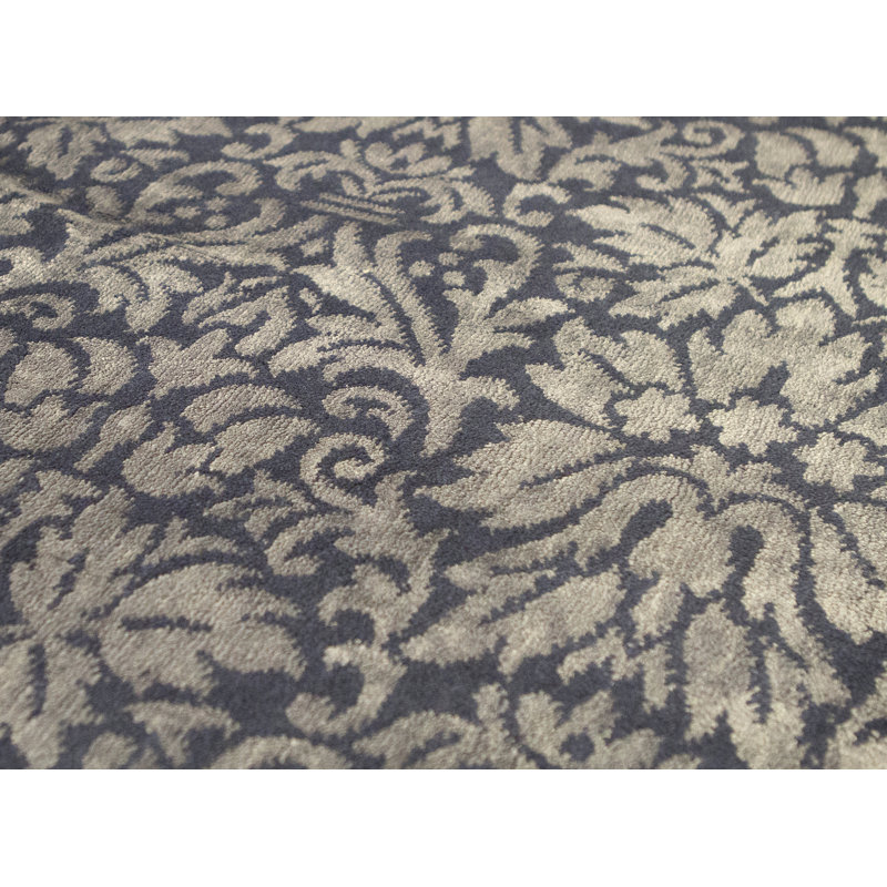 Tapis bleu de haute qualité noué à la main