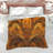 Orange Brown Abstract Pattern Comforter-128003124