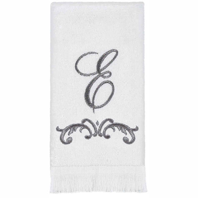 Avanti Linens Scroll Mono Fingertip Towel E