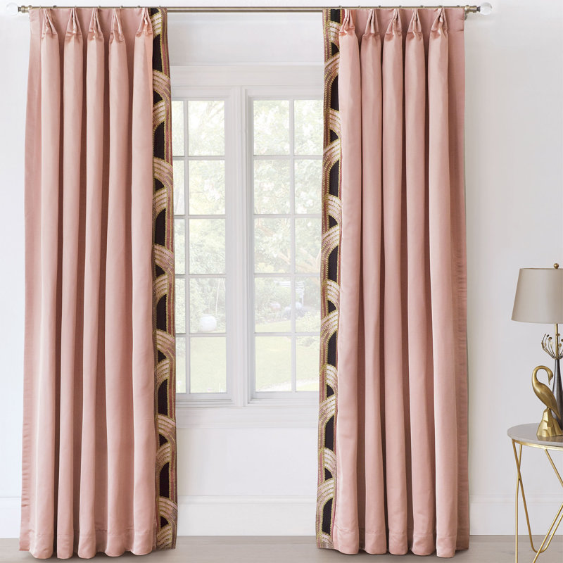Arwen Room Darkening Curtain Single Panel, 40" W x 84" L, Left
