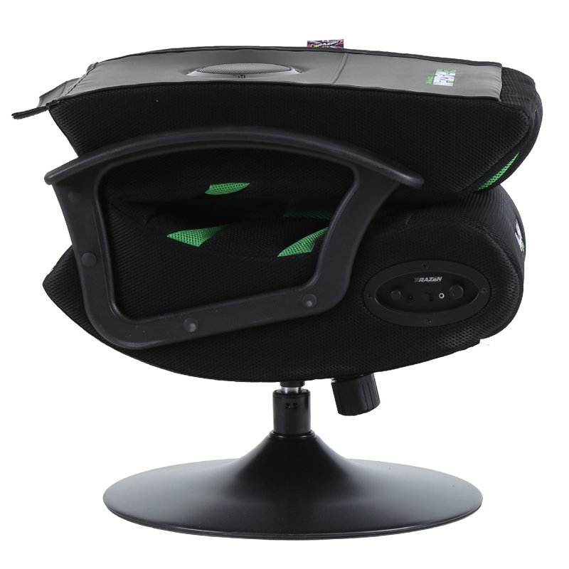 BraZen Pride 2.1 Bluetooth Surround Sound Gaming Chair - Pledger, Black/Green