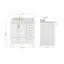 Meuble-lavabo simple avec plateau Abshire 37-93359245