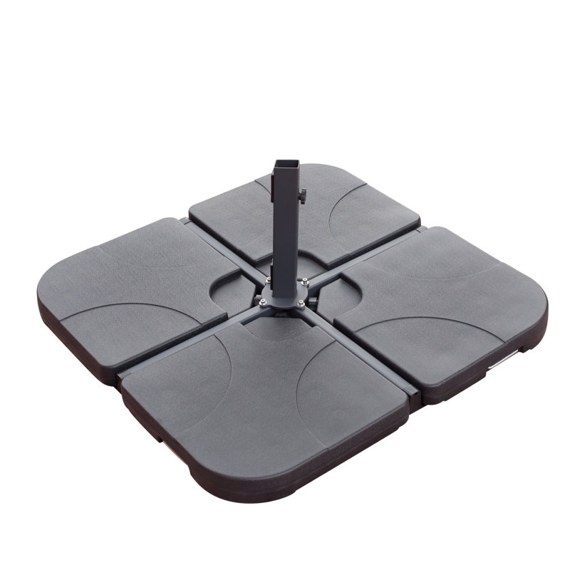 Ensemble de 4 assiettes de patio décalées en porte-à-faux Hildale