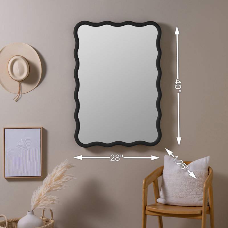 Candace Abstract Mirror, Black
