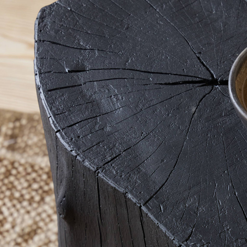 Amiko End Table-Black Resin