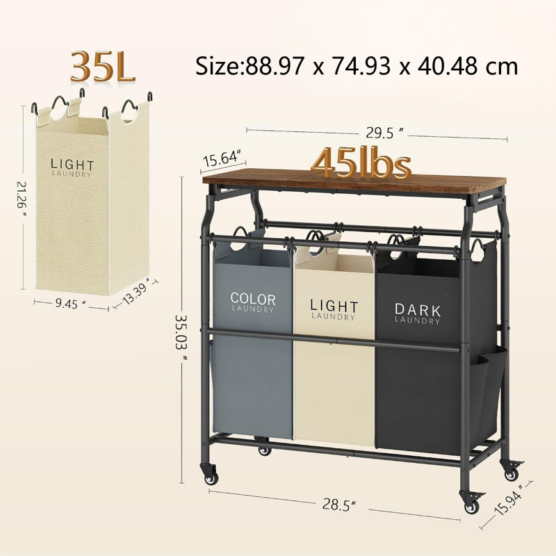 Metal Laundry Cart