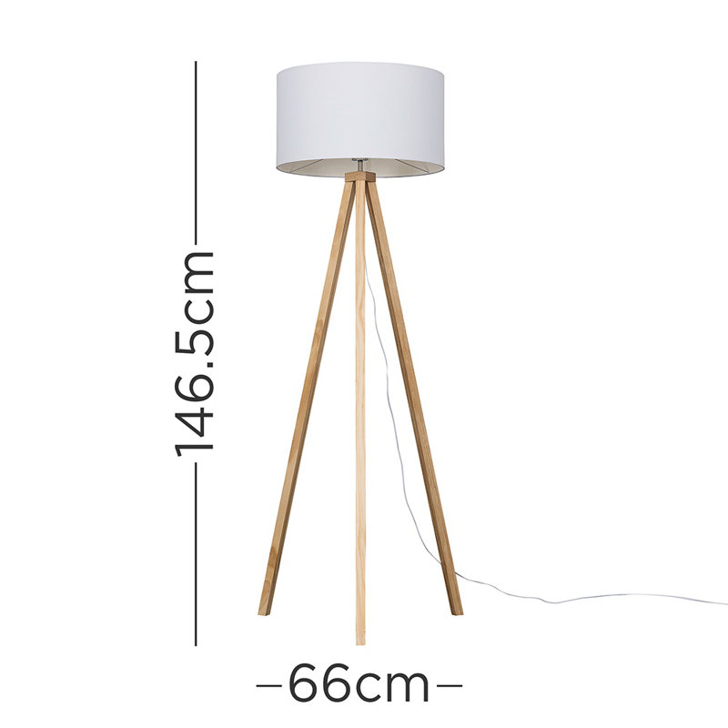 Lulu 146.5cm Tripod Floor Lamp, No