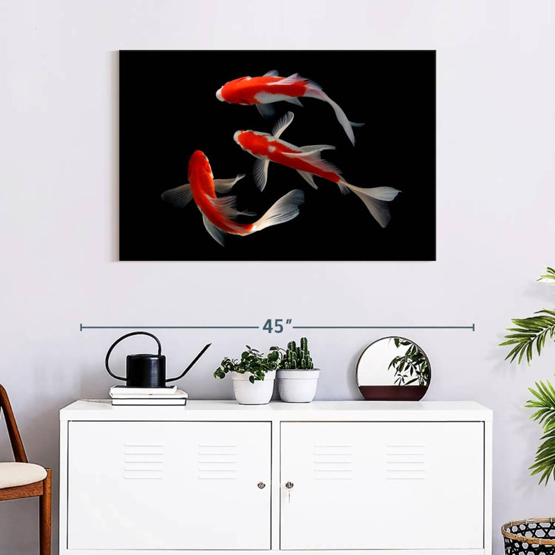 Koi Fish Trio, 16" H x 24" W