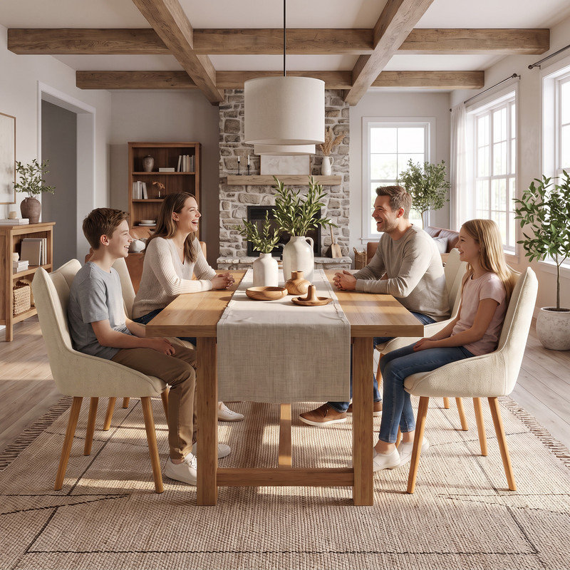 50cm H Upholstered Dining Chair, Tapue, 6, Tapue