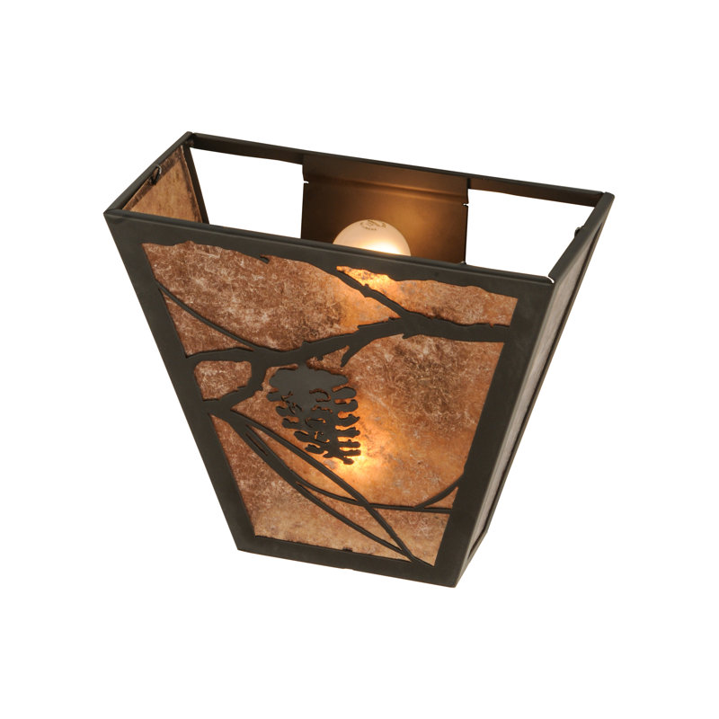2 - Light Flush Mounted Sconce, Mahogany Bronze
