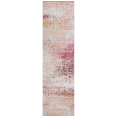 Machine Washable Indoor/Outdoor Chantille ACN2402 Abstract Rug