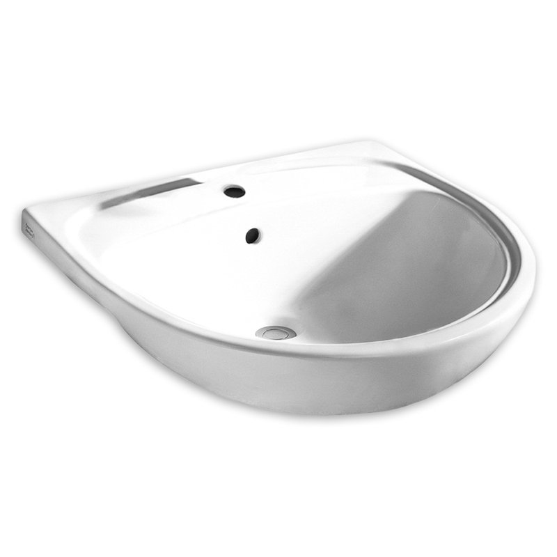 Lavabo de salle de bain en U en céramique avec trop-plein Mezzo