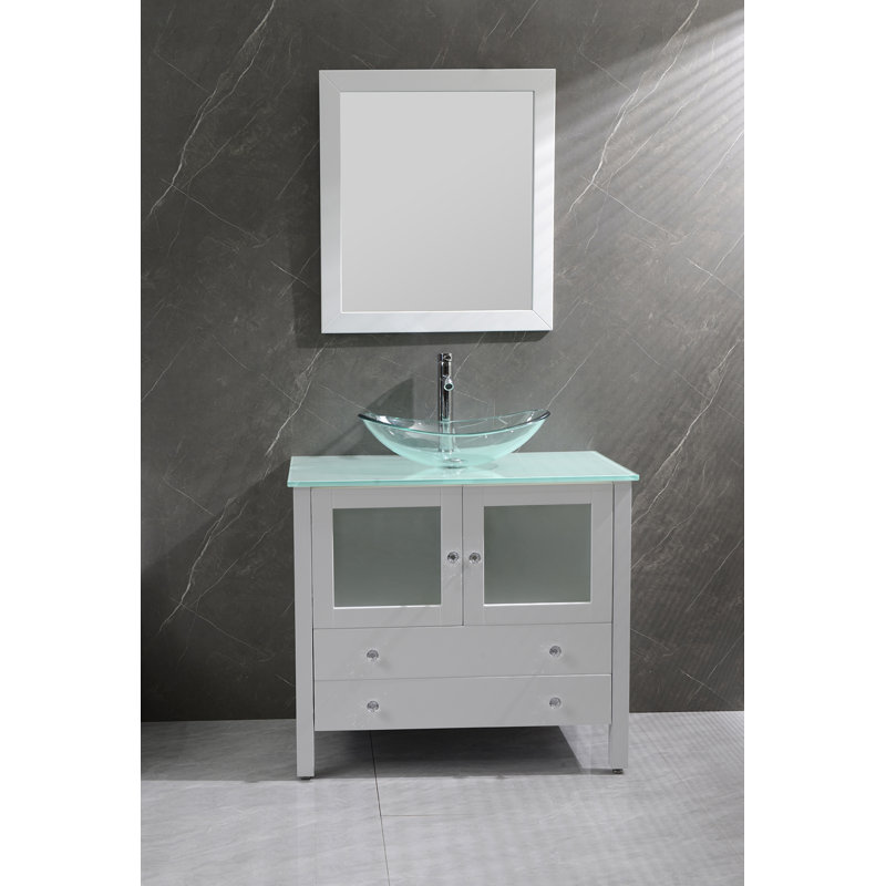 Ensemble de meuble-lavabo simple 36 po Najely, Blanc