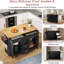 Jaxenor Kitchen Island on Wheels with Drop Leaf, Rolling Kitchen Trolley Cart with Foldable Worktop and Lockable Casters, Storage Cabinet for Kitchen Dining Living Room-94206681