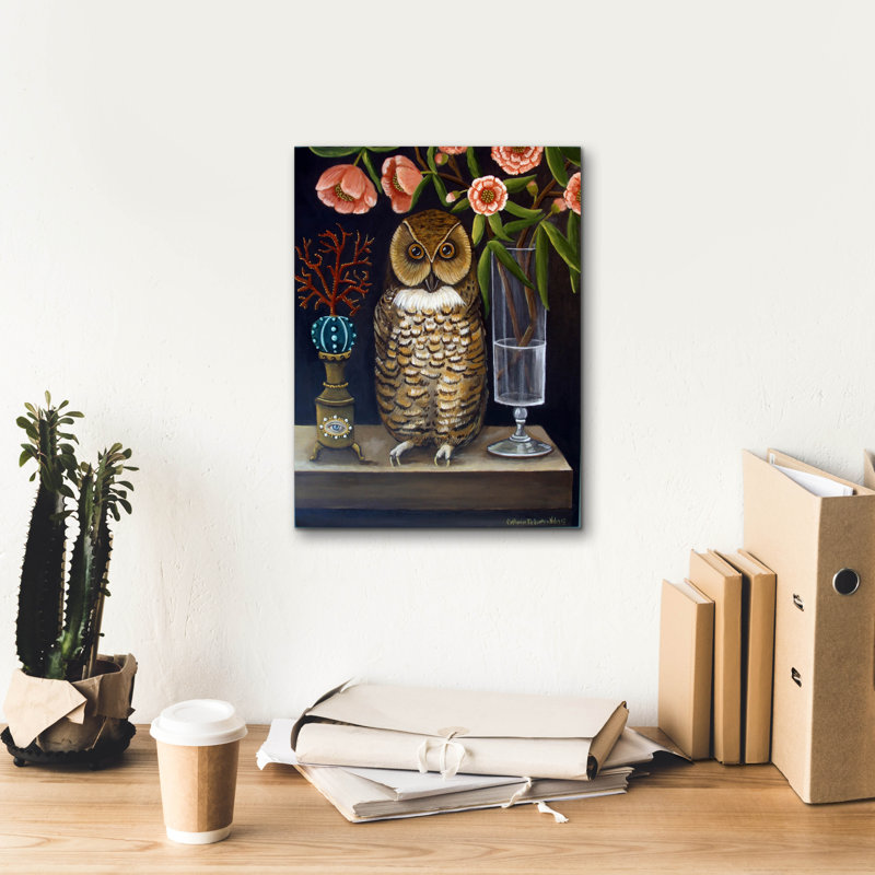 «Curious And Wise» par Catherine A Nolin, H 16 po x l 12 po x P 0,75 po
