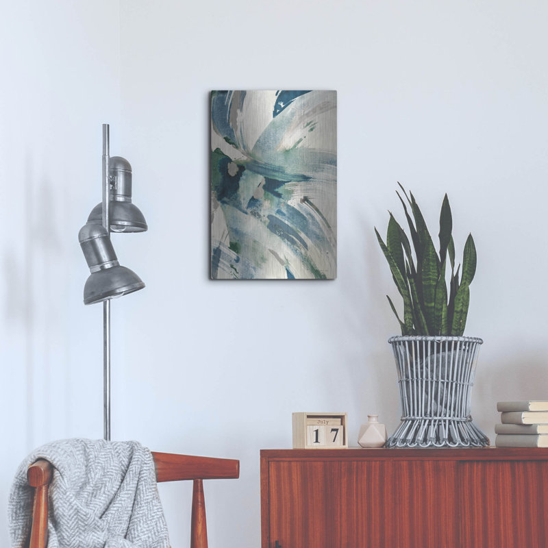 «Spontane 1 Sapphire» par Danhui Nai, art mural en métal, H 24 po x l 16 po