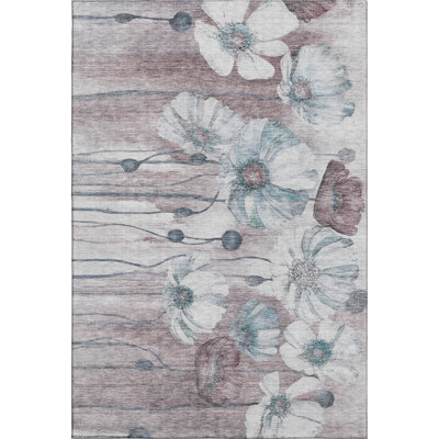 Premium Machine Washable Prisco Teal Rug