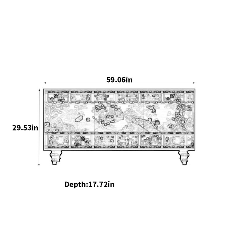 Classic Style Kitchen Sideboards Cabinet