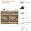 Range-chaussures en bois avec 3 tiroirs rabattables